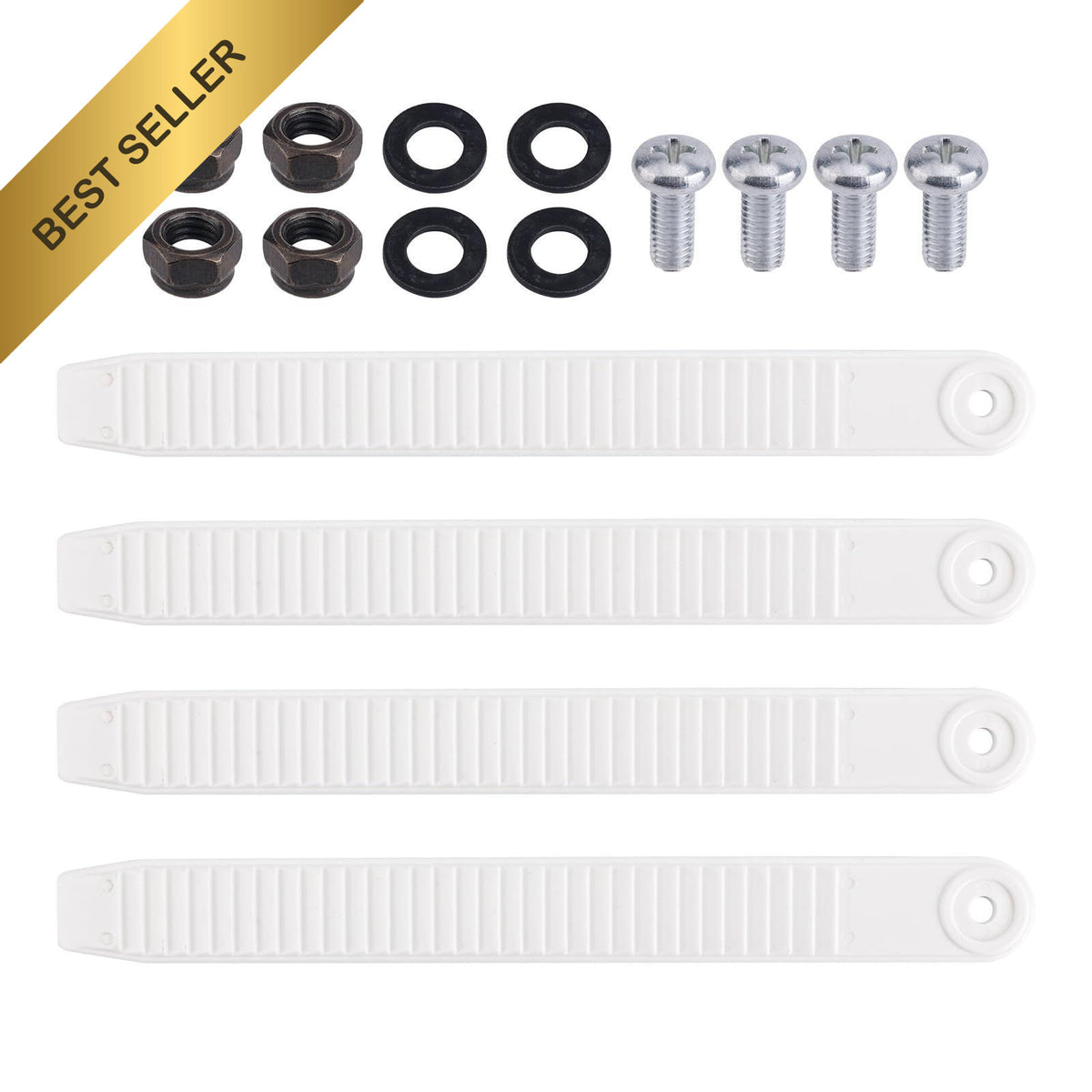 Snowboard Ankle Ladder Straps Replacement Parts with Screws - 4 Pack