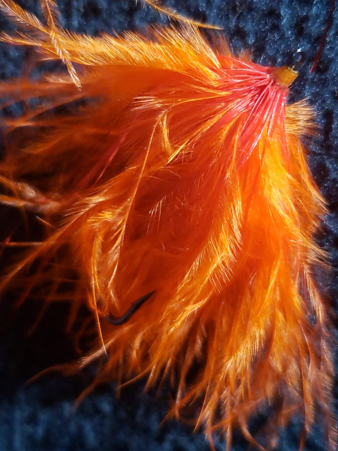 Salmon Flies Marabou Spey Orange Size 2 - Custom Tied Fishing Flies (Set of 6)