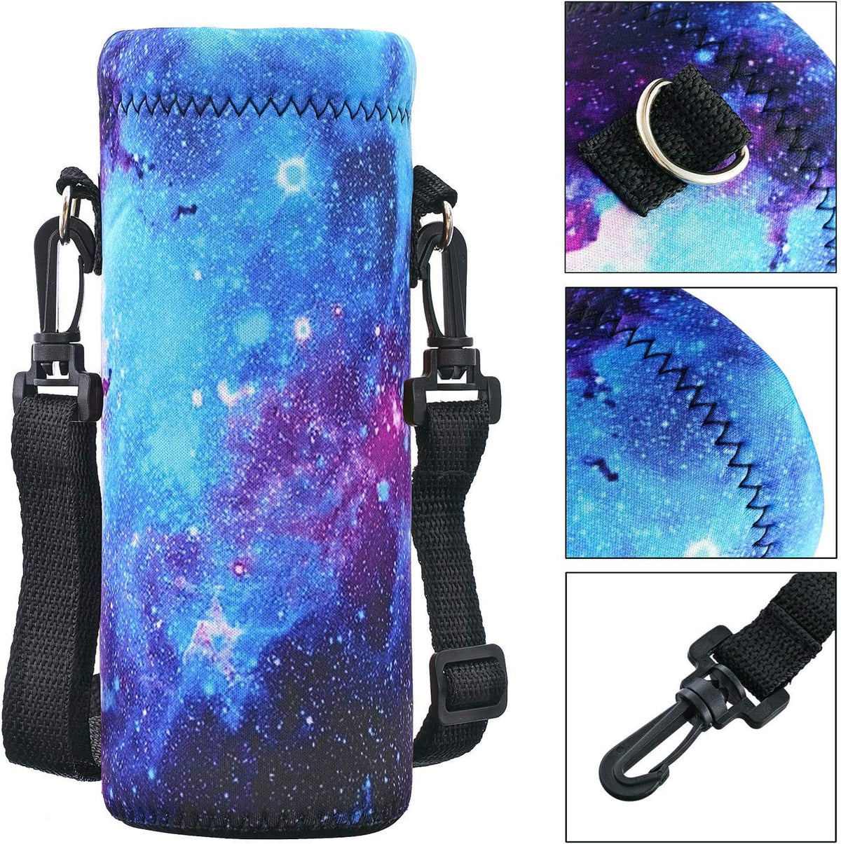 Insulated Water Bottle Carrier Bag with Adjustable Shoulder Strap - Neoprene