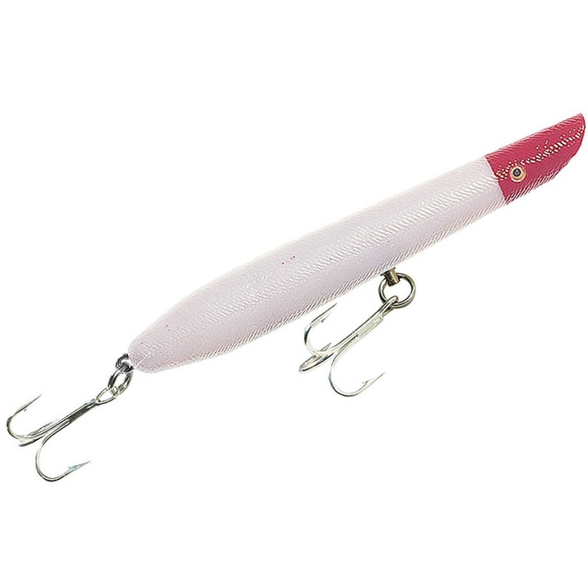 7-inch Cotton Cordell Pencil Popper Fishing Lure 2 oz Pearl Red Head