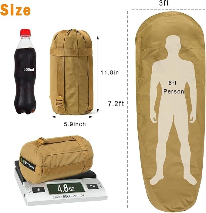 Waterproof Modular Bivy Cover for Sleeping Bags - Tactical Mil-Spec Shell