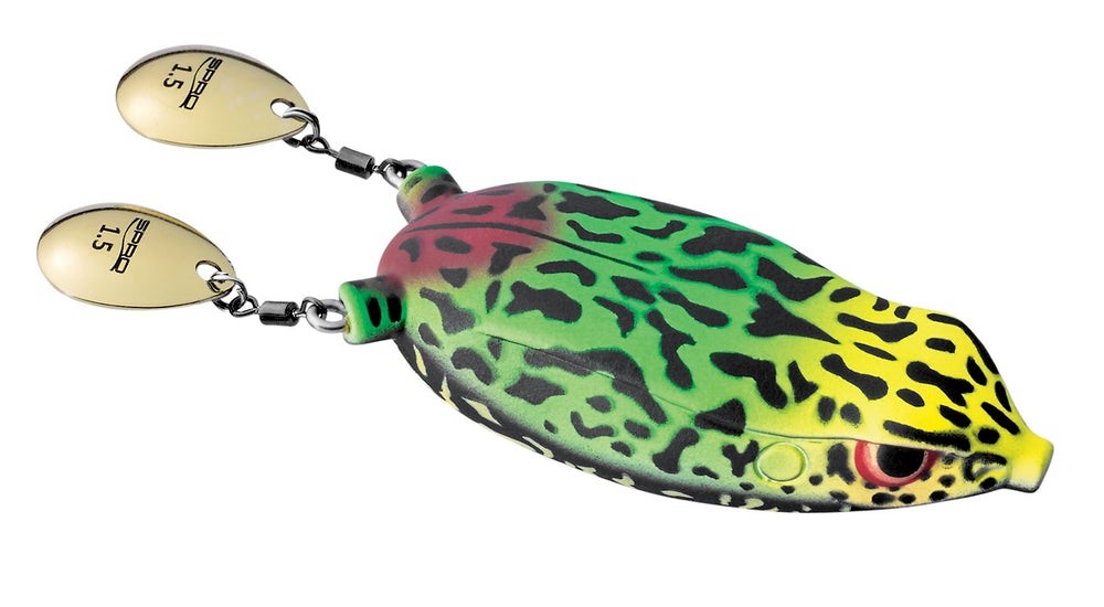 Fishing Topwater Frog Lure with Colorado Blade Legs - Multiple Colors