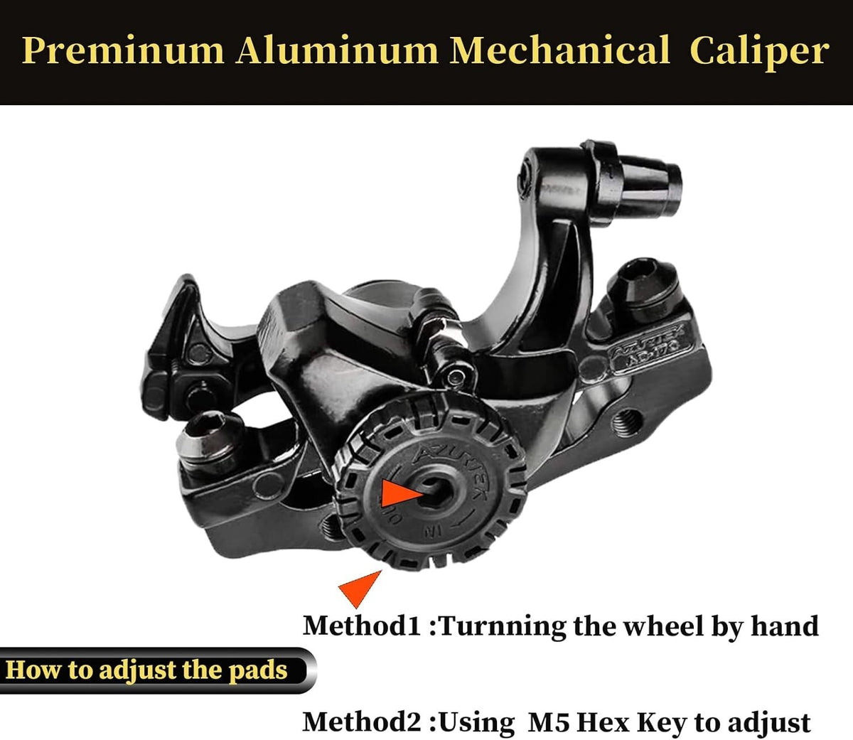 Bike Disc Brake Kit - Complete Set with 2 Aluminum Calipers, Rotors & Levers