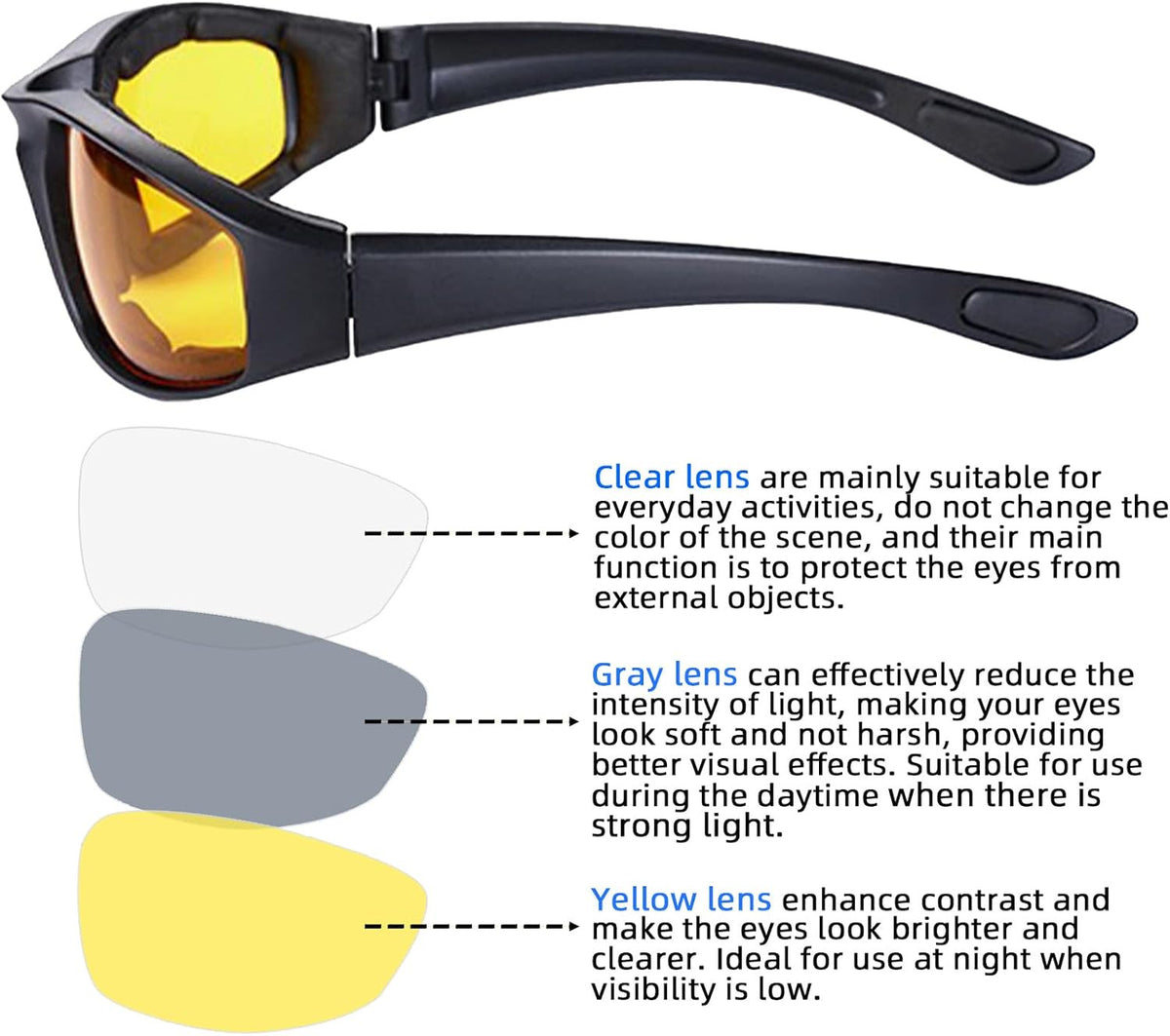 Motorcycle Riding Glasses UV Protection Dustproof Windproof Impact-Resistant