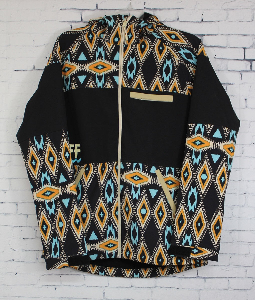 Neff Men's Tribal Softshell Jacket Large Black Waterproof Outerwear