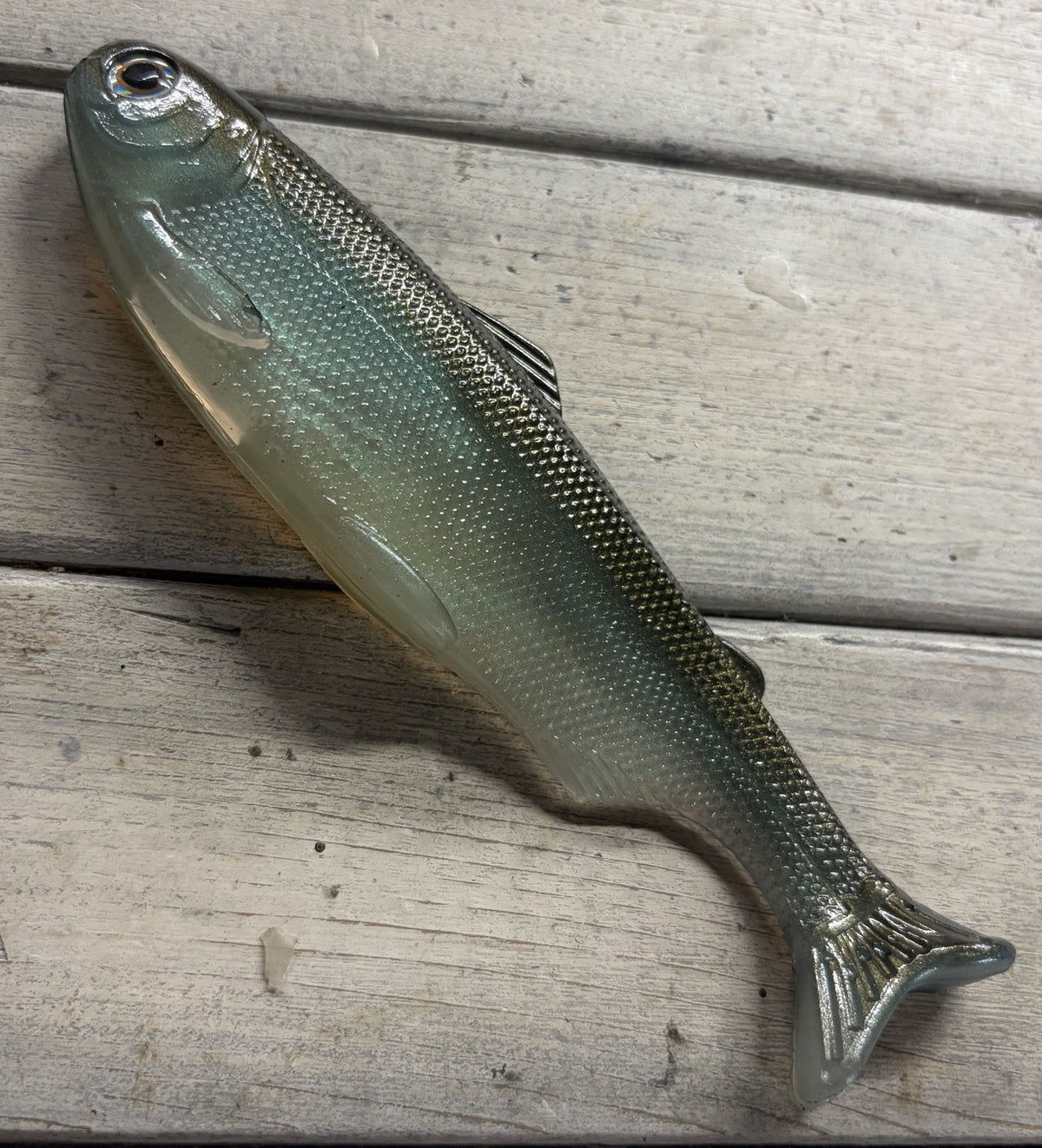 6-Inch Weedless Swimbait - Green Gizzard Shad Fishing Lure Lot
