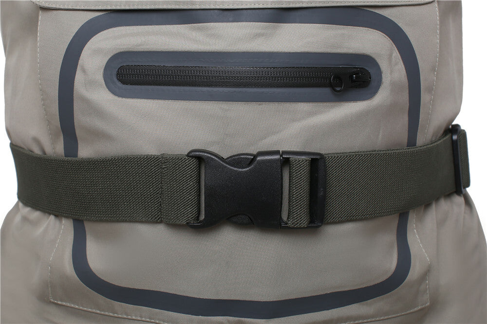 Breathable Waterproof Fly Fishing Chest Waders with Adjustable Suspenders