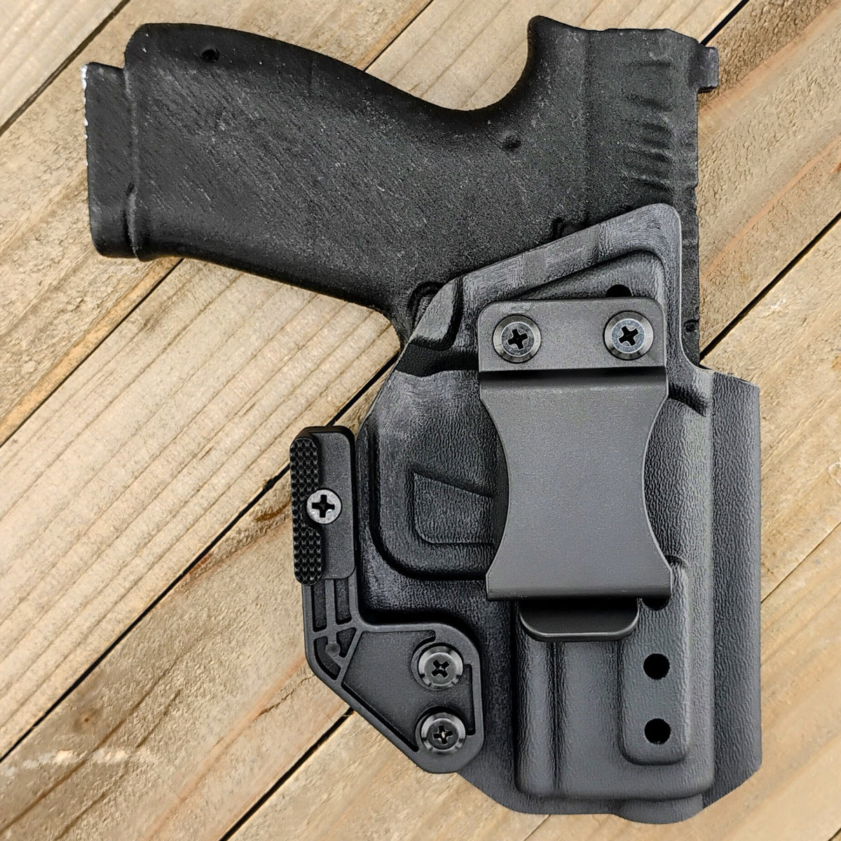 Kydex Holster with Mod Wing - Tactical Black, Optic Ready, Adjustable Carry