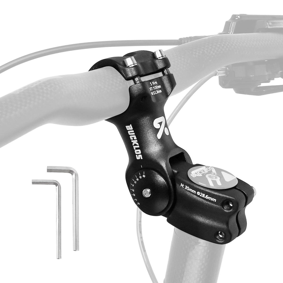 Adjustable Mountain Bike Stem 31.8mm Handlebar Riser 100/110/120mm