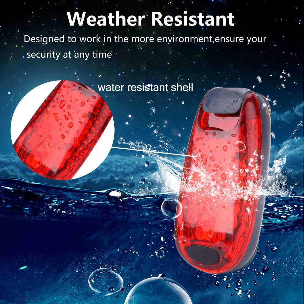 LED Safety Clip-On Lights for Running Biking Walks Waterproof Warning Flashlights