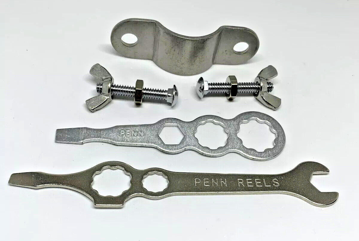 Saltwater Fishing Reel Clamp Set with Wrenches for Penn 114H 115 6/0 9/0