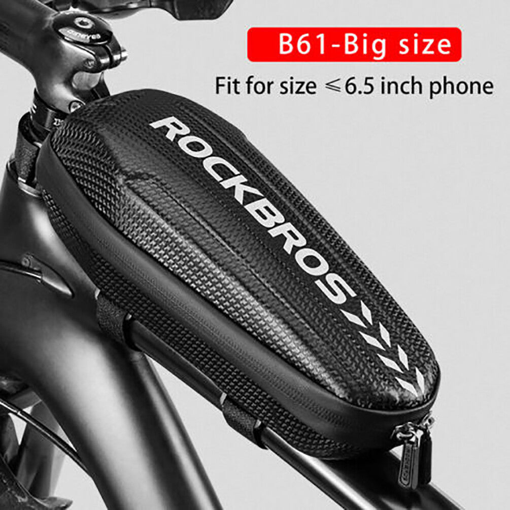 Water-Resistant Bicycle Top Tube Bag - Cycling Phone & Storage Pouch
