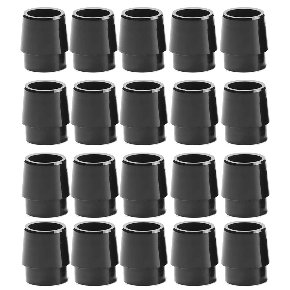 20x Golf Ferrules .335 Collared Black Solid Replacement Parts