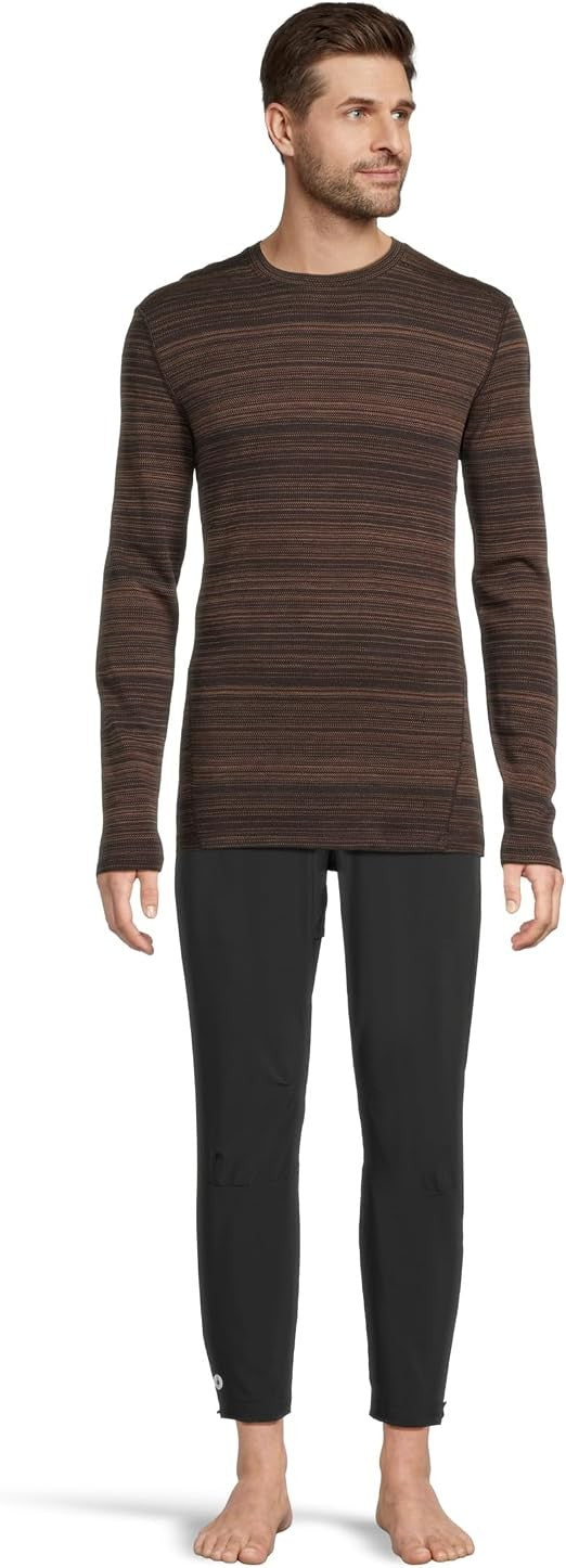 Men's Merino Wool Baselayer Crew - Thermal Long Sleeve Top for Cold Weather