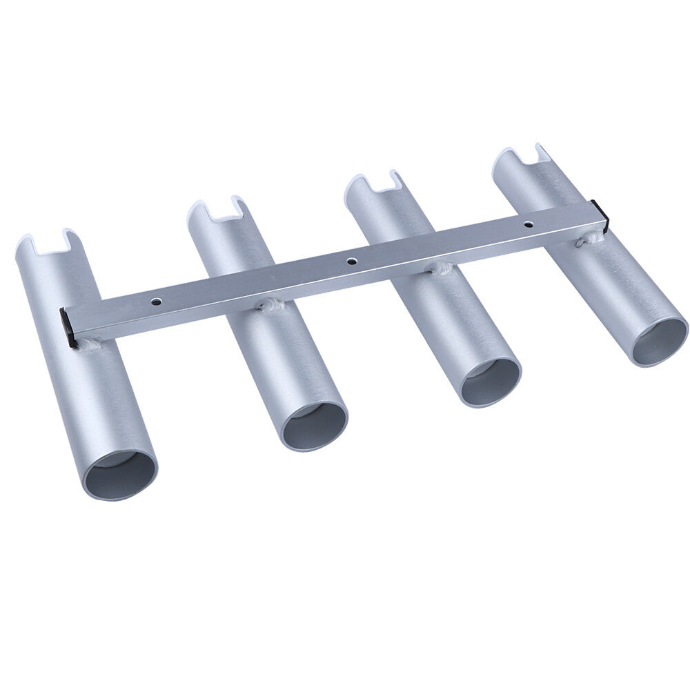Aluminum Wall-Mounted Fishing Rod Holder for Boats & Yachts - 4 Tube Rack