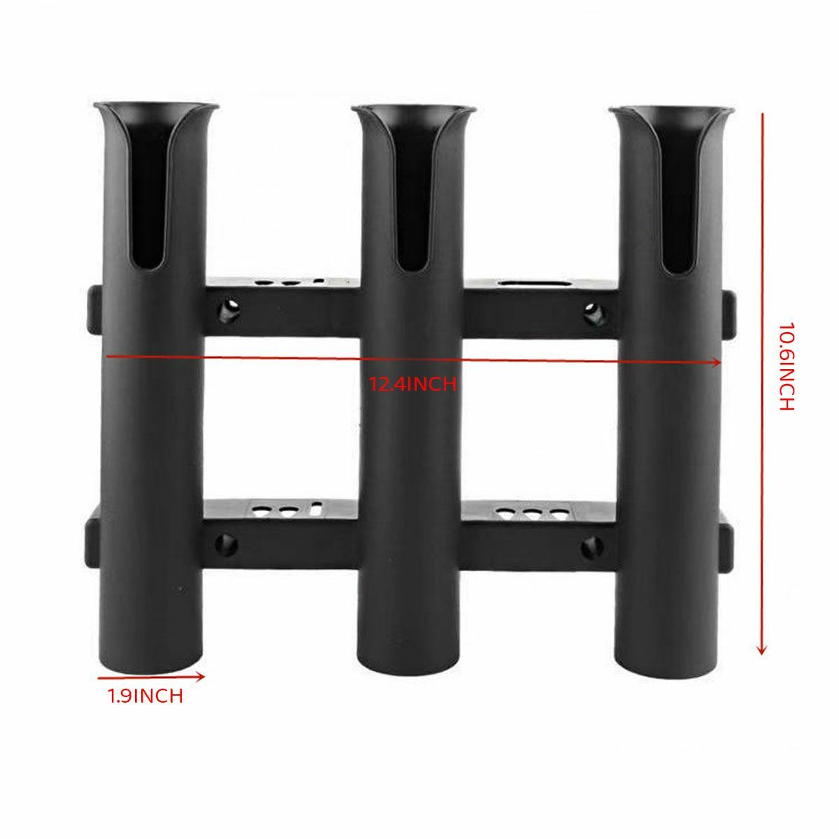 3 Tube Plastic Fishing Rod Holder Rack for Boat Car RV with Tool Slots
