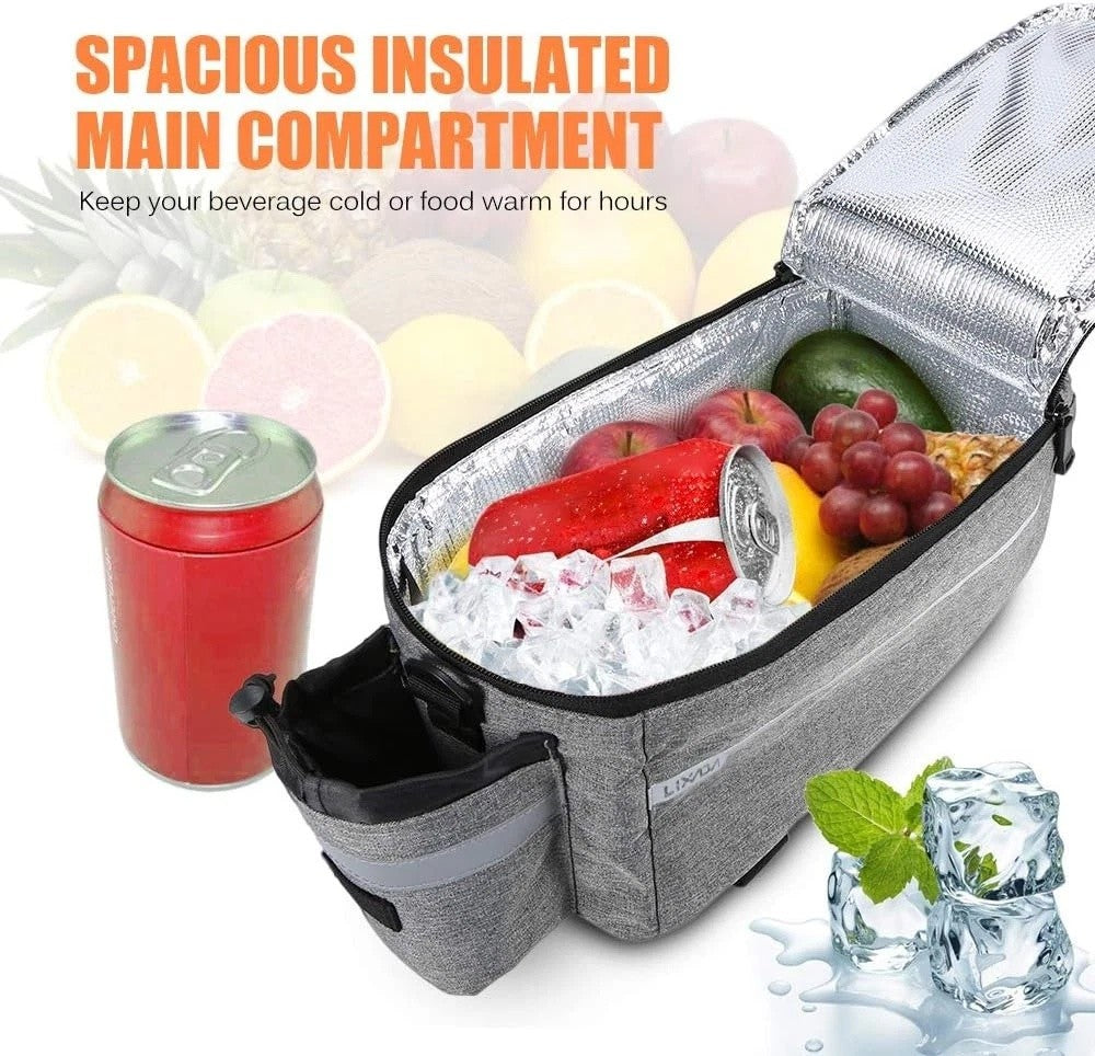 Waterproof Bicycle Rear Seat Pannier Bag with Reflective Elements and Large Capacity