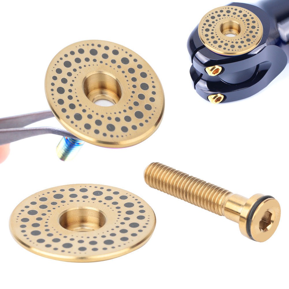 Titanium Alloy Bicycle Headset Cap Set - Universal 28.6mm Bike Stem Top