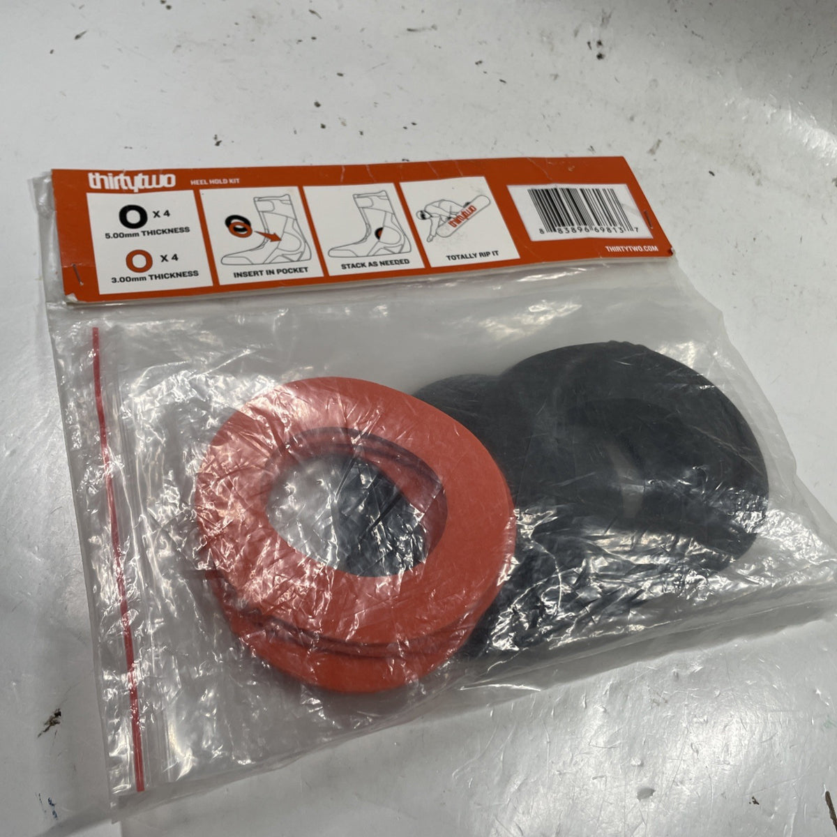 Snowboard Heel Hold Kit with Thick Inserts for Large Snowboard Boots