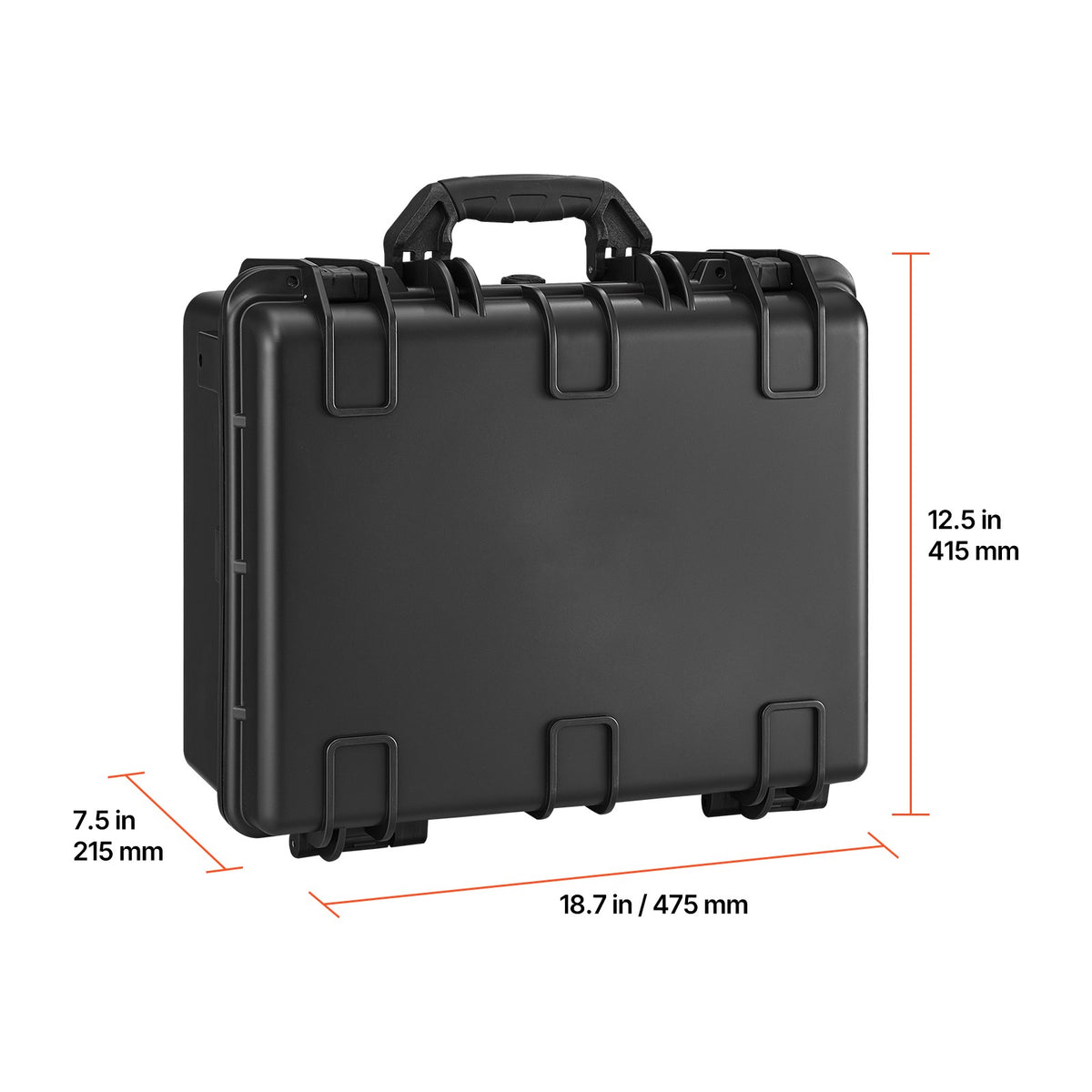 Hard Pistol Case with Foam Interior - Secure, Waterproof Gun Storage 18.7x12.5x7.5in