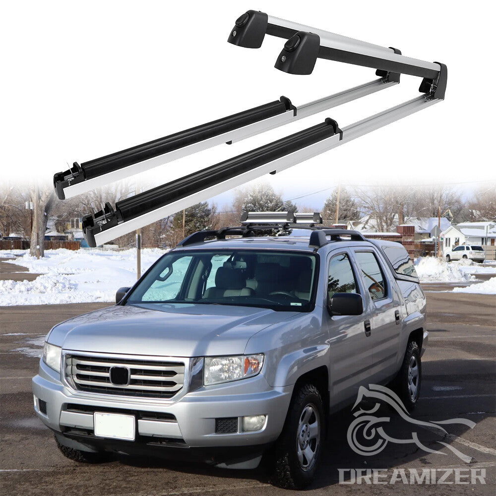 Aluminum Roof Rack Snowboard & Ski Carrier Locking Mount for Honda Ridgeline
