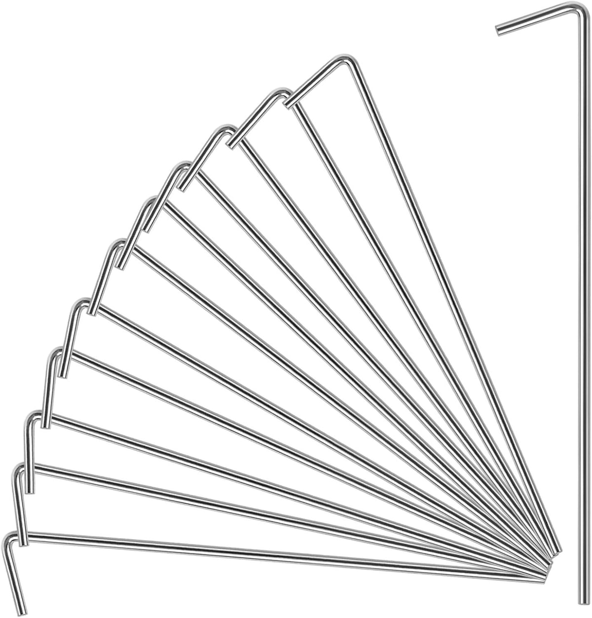 Heavy Duty Tent Stakes 17 Pack - Rust-Proof Ground Anchors for Camping & Outdoor Use