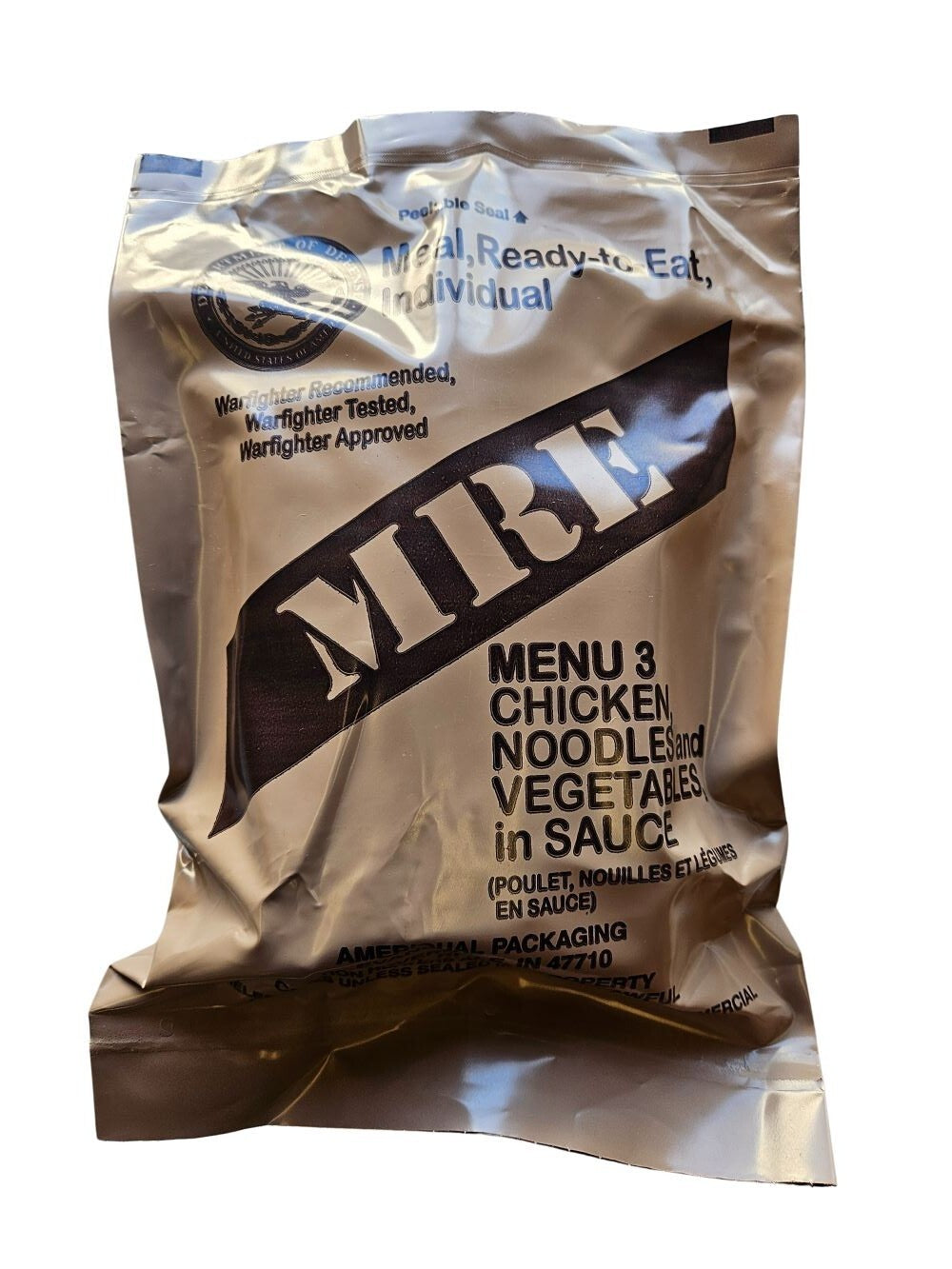 2024-2025 US Military MRE Meal Ready to Eat Assorted Menu Options