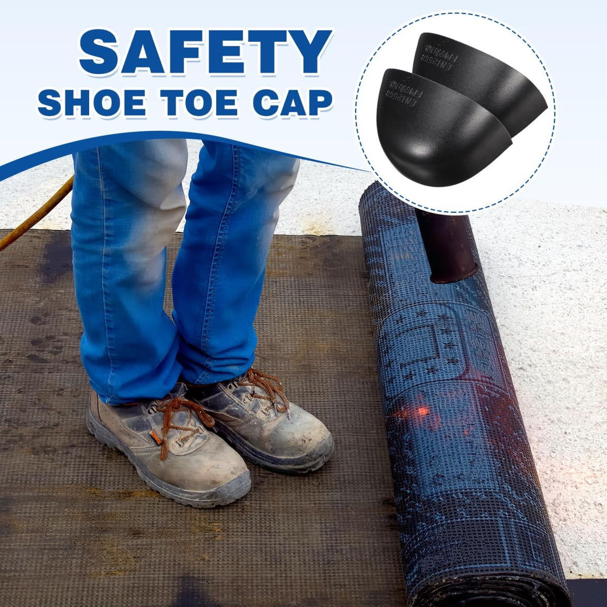 Steel Toe Guard Inserts for Shoes - Work Safety Toe Caps, 1 Pair