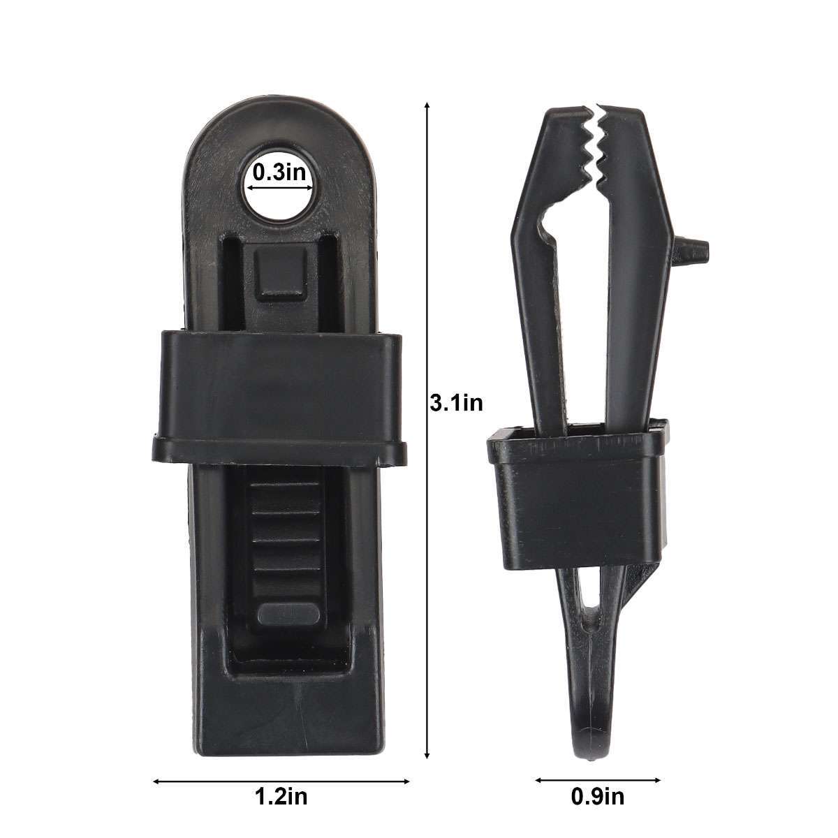 Heavy Duty Tarp Clips Pack of 10 or 20 - Non-Slip Locking Fasteners for Tarps & Canopies
