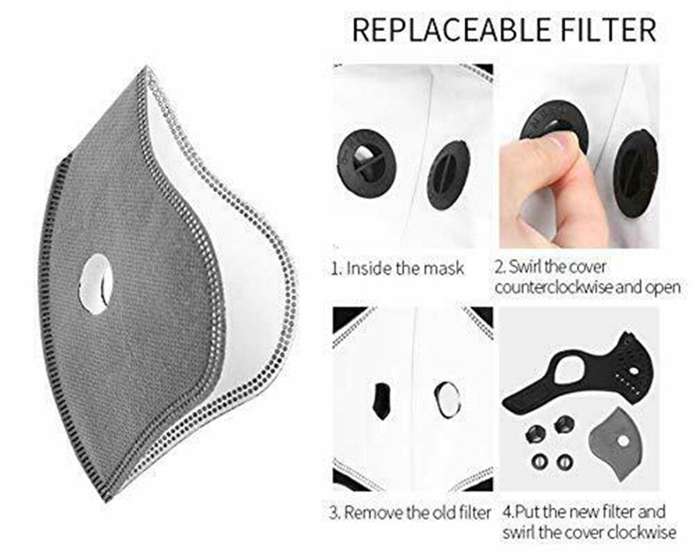 Reusable Dust Mask with Filter for Air Pollution & Respiratory Protection
