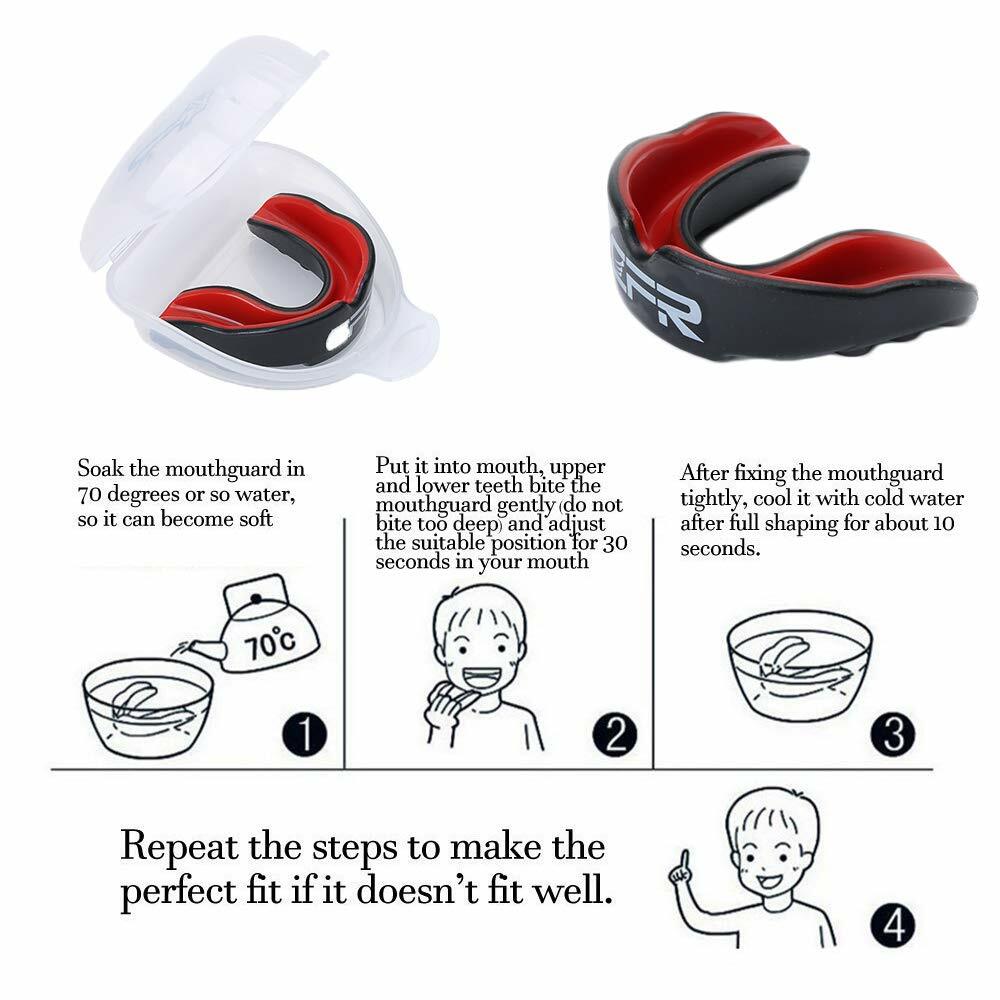 Gel Boxing Gum Shield & Mouth Guard for Contact Sports - Junior Fit