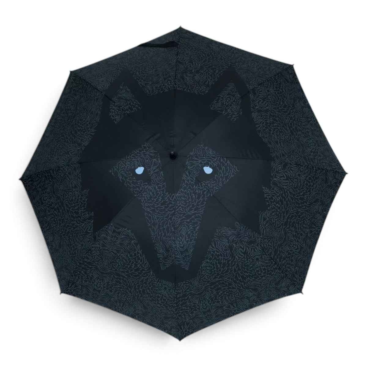 Greyson Icon Windproof Golf Umbrella with Wolf Logo - 61-Inch Canopy