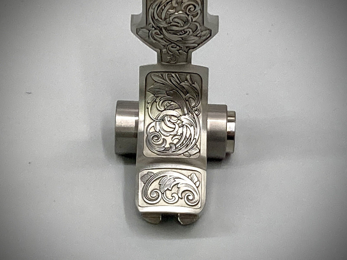 1911 2011 Stainless Steel Extended Beavertail Grip Safety - Engraved