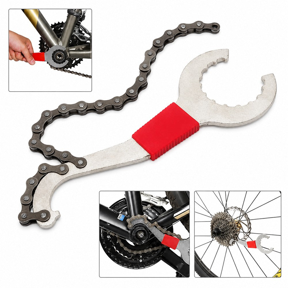 9-Piece Bicycle Repair Tool Kit with Chain Breaker and Cassette Wrench