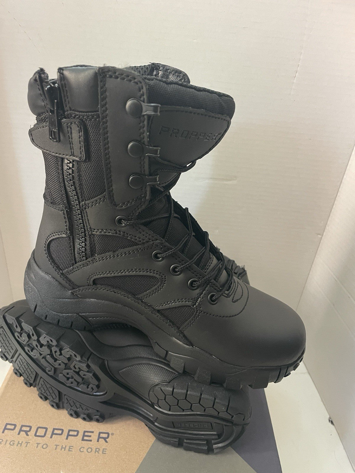 Propper Series 100 Waterproof Tactical Boots Men Size 7 Side Zip Composite Toe