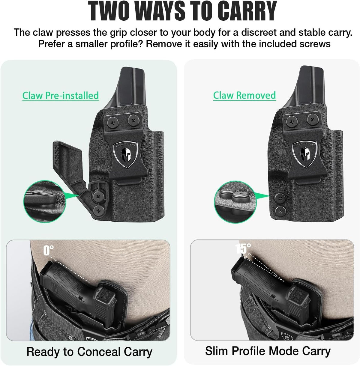 Concealed Carry Kydex Holster for Taurus GX2 with Optic Cut & Claw