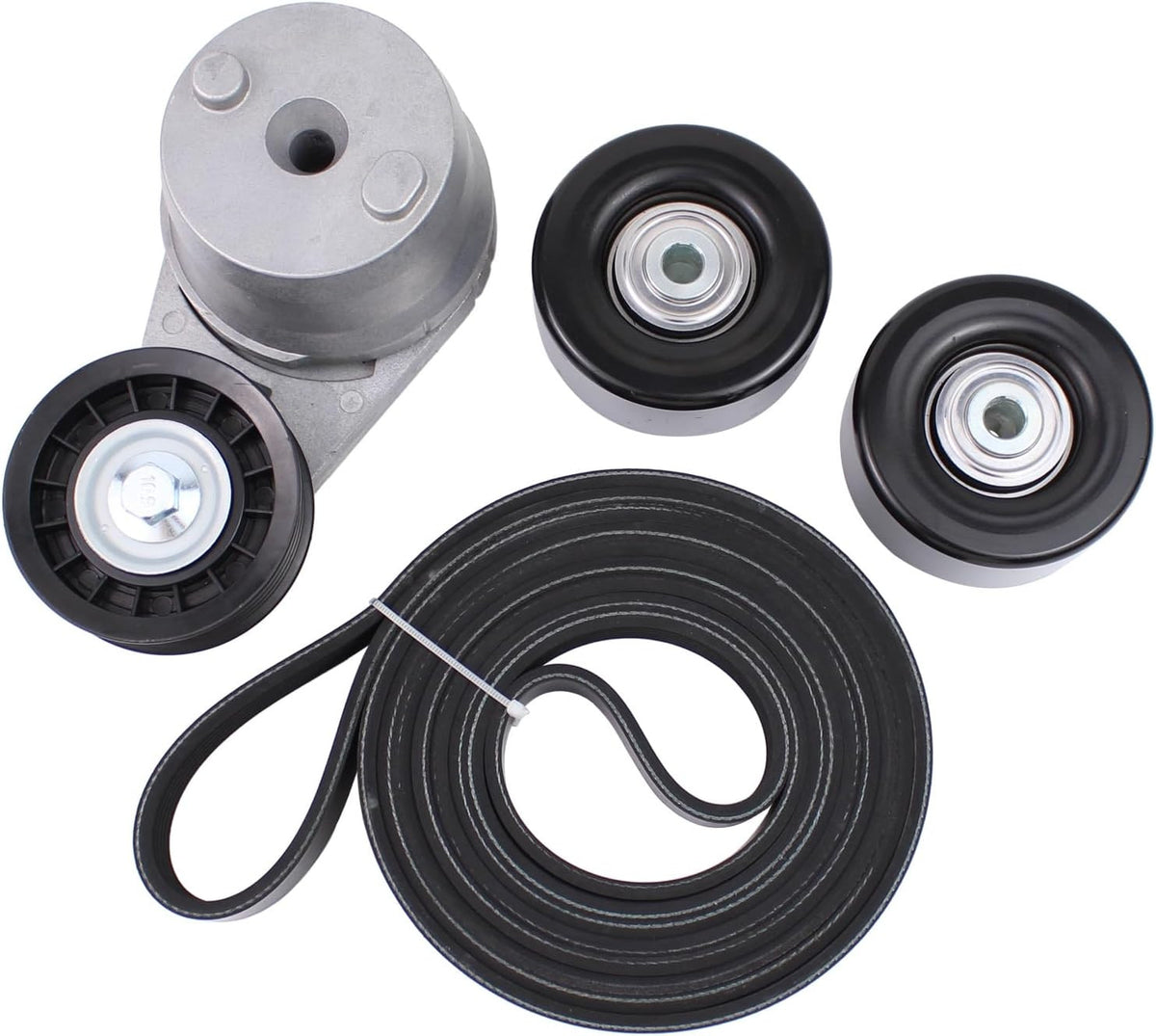 Serpentine Belt Tensioner and Idler Pulley Kit for Chevrolet Silverado GMC Sierra 2500HD 3500HD Diesel
