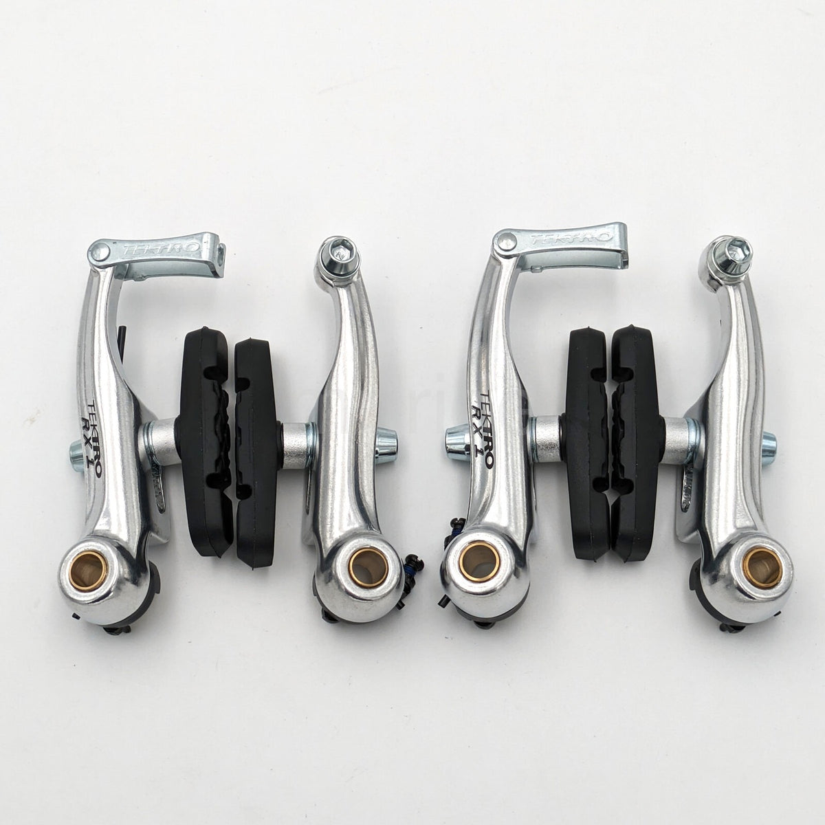 Cyclocross V-Brakes Set - Tektro RX1 Mini Front & Rear Brake Calipers, Silver