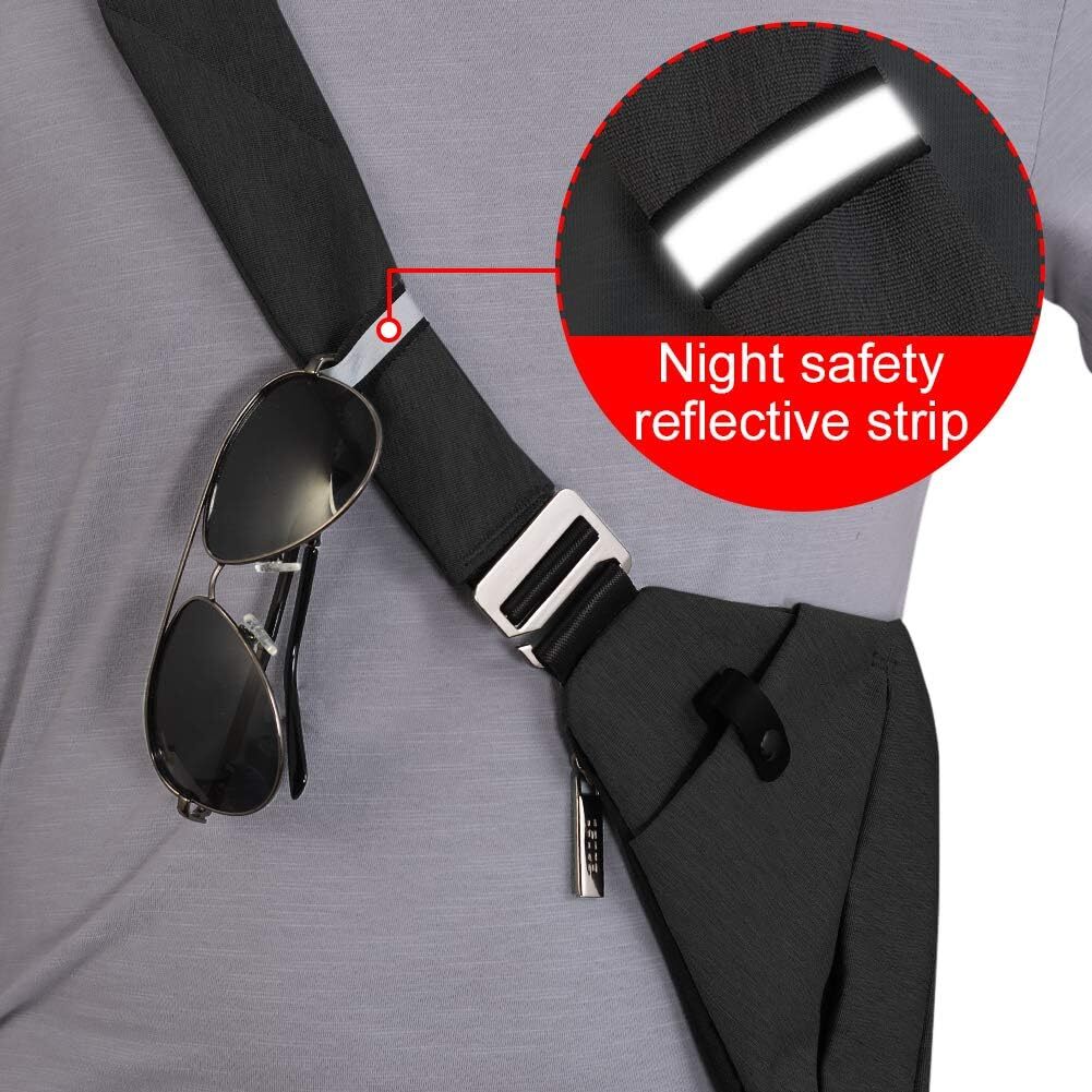 Lightweight Anti-Theft Crossbody Sling Bag for Women Men - Water-Resistant