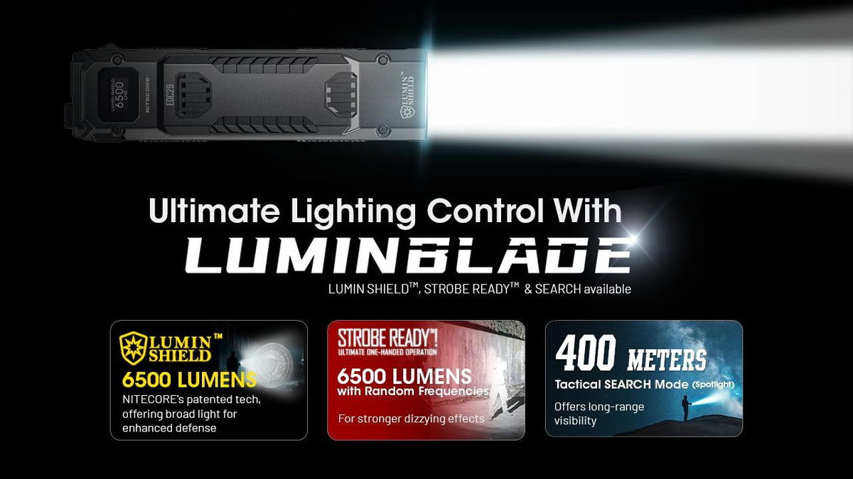 Rechargeable Tactical Flashlight 6500 Lumens, Compact & Waterproof