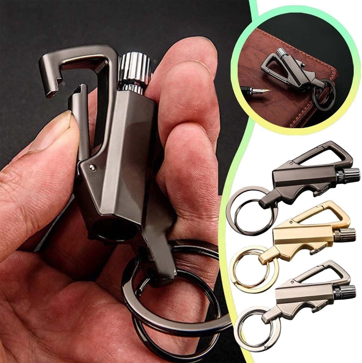 Permanent Match Infinity Lighter Keychain Multitool with Bottle Opener for Men