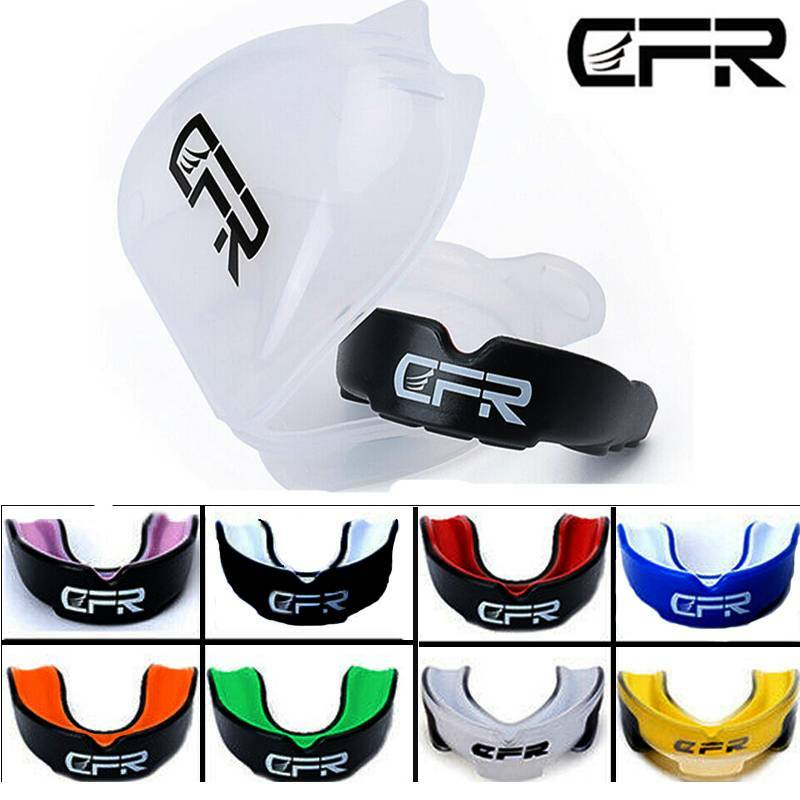 Boxing Mouth Guard Teeth Protector Gum Shield Impact Mouthpiece with Case