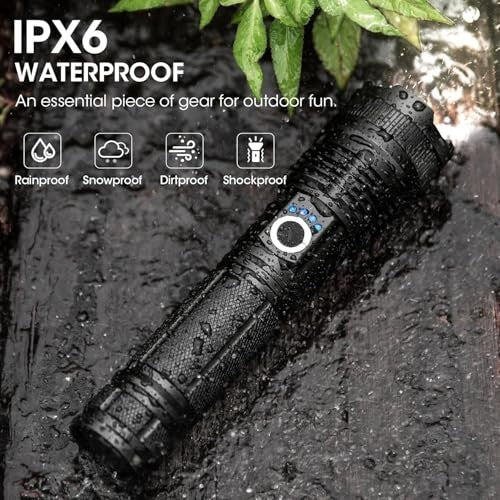 Rechargeable LED Flashlights 4-Pack 990,000 Lumen Waterproof Outdoor Torch