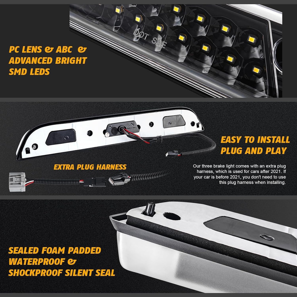 High-Performance LED Third Brake Light for Ford F-150 2015-2024 & More