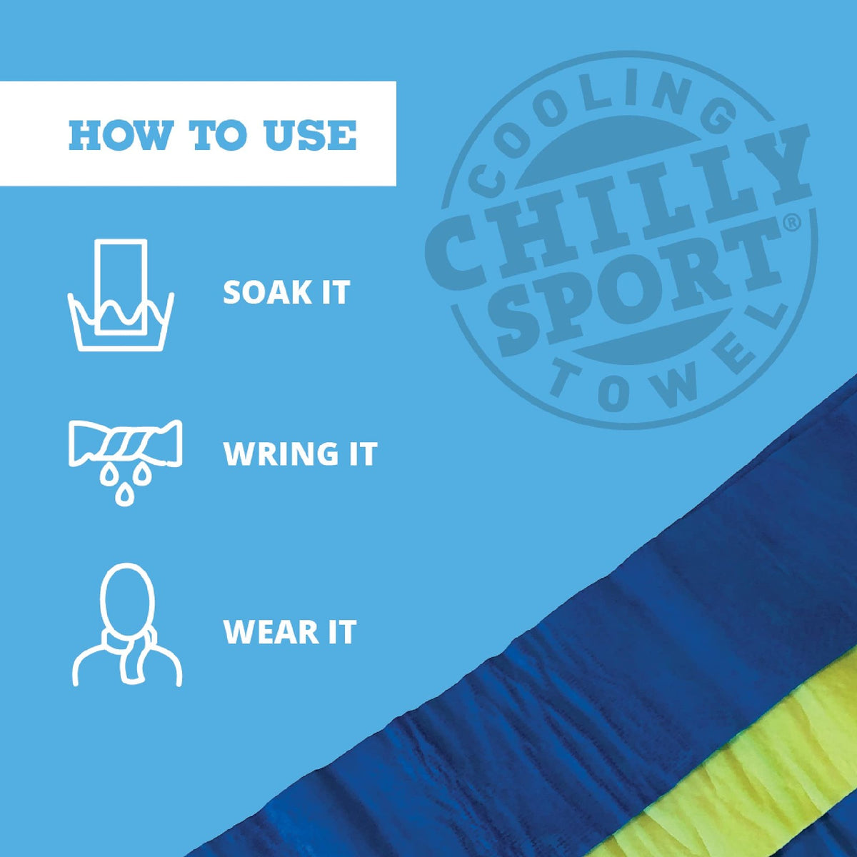 Cooling Neck Wrap & Head Band for Outdoor Activities - HiVis Green