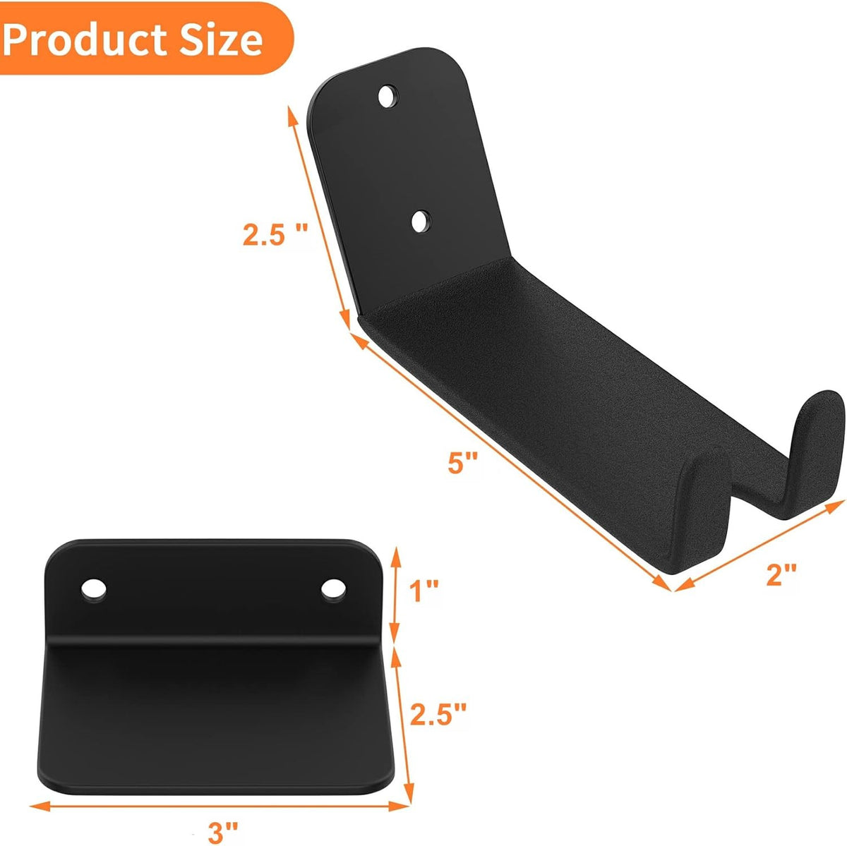 Heavy Duty Bike Pedal Wall Mount Hanger Set - Garage Bike Storage Rack