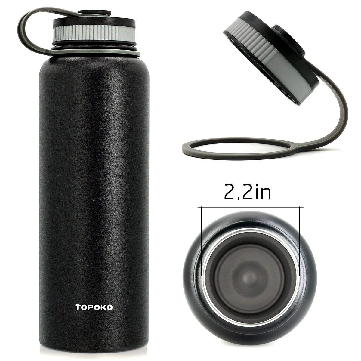 Universal Replacement Lid for Wide Mouth Water Bottles 12oz-40oz