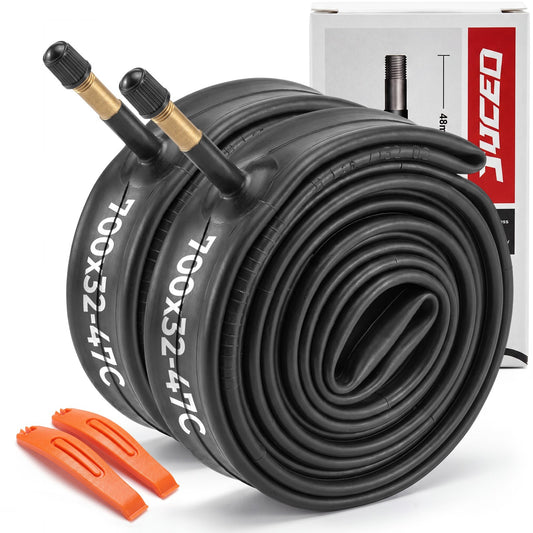 700C Bike Inner Tubes - Fits 32-47C Road & City Bicycles, 48mm Schrader Valve