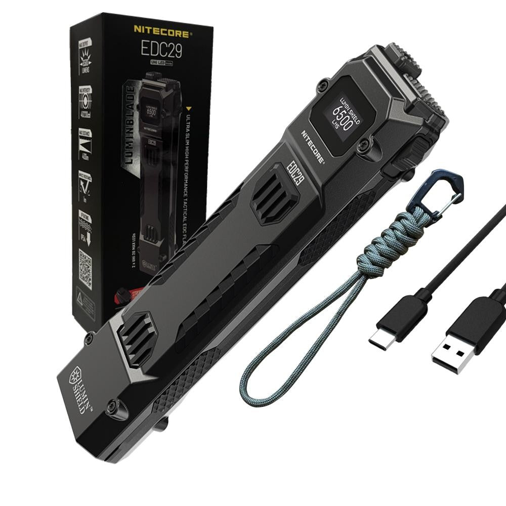 Rechargeable Tactical Flashlight 6500 Lumens, Compact & Waterproof