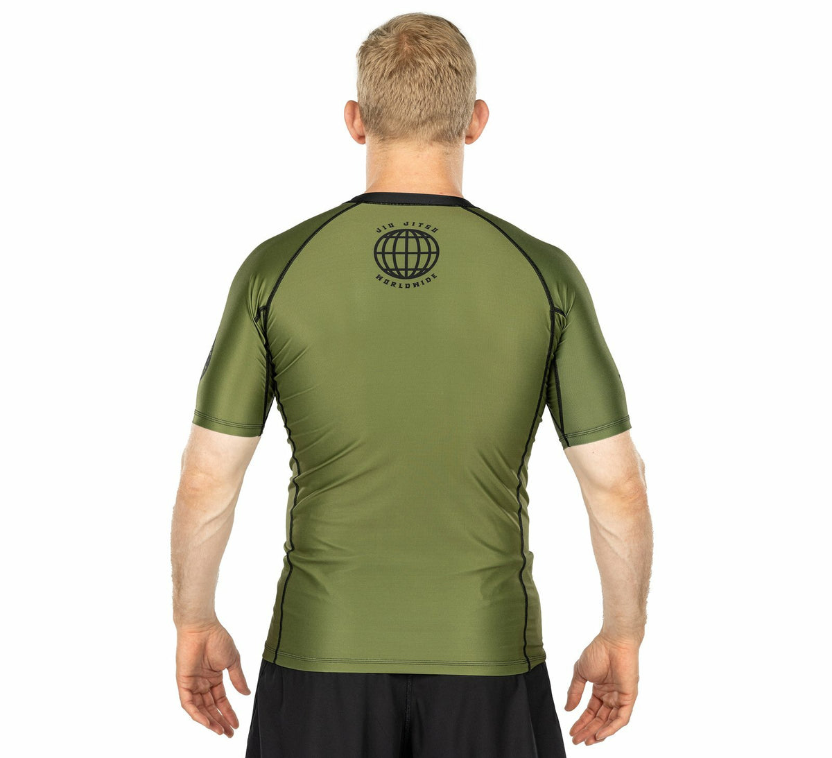 MMA Rashguard Short Sleeve Compression Top for BJJ & Training - Green